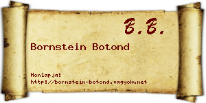 Bornstein Botond névjegykártya